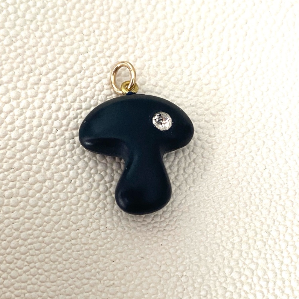 Vintage German Mushroom Toadstool Pendant with Crystal